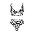 thumbnail image 4 of Rocae Seamless Pattern Cute Panda for Bikini Set for Women Two Piece Sexy High Swimsuits Split Crossover Bikini Medium, 4 of 9