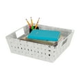 thumbnail image 5 of Simplify Large Woven Storage Shelf Bin Basket in Heather Grey, 5 of 11
