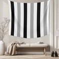 thumbnail image 5 of Black Gray Striped Tapestry for Bedroom Wall Hanging Tapestry, Farmhouse Stripe Art Ceiling Backdrop Tapestries Poster Blanket Wall Decor for Teens Room Living Room Dorm 59" x 90", 5 of 8