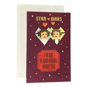 Valentines Day Greeting Card for Wife/Husband - Star Wars I've Got A Good Feeling About This - Deluxe, Tipped Insert, Textured Paper, Laser Cut, Rhinestones; Couple, Starwars, Heart