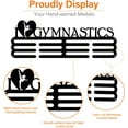 thumbnail image 5 of Gymnastics Medal Holder Exercise Medals Display Wall Mounted Hooks I Love Gymnastics Medal Holder Display Wall Hanging Medal Rack Display Competition Iron Medal Holder for DIY Over 60 Medals, 5 of 6