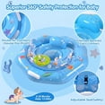 thumbnail image 2 of CQHVKQ 34" Inflatable Baby Pool Float with Canopy, Baby Swimming Ring with Interactive Toy Play Console & Adjustable Safety Seat, Toddler Inflatable Swimming Float for 0-3 Years, Blue, 2 of 9