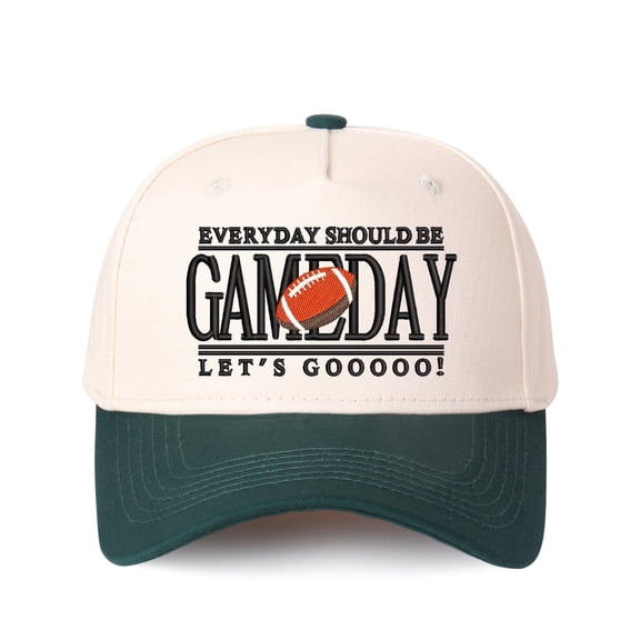 EVERYDAY SHOULD BE GAMEDAY LET'S GOOOO! Embroidered Patchwork Trucker Cap | Adjustable Unisex Snapback, Hype Essential