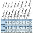 thumbnail image 3 of 100Pcs Barrel Swivel with Interlock Snap Stainless Steel Cross Snap Sea Fishing, 3 of 10
