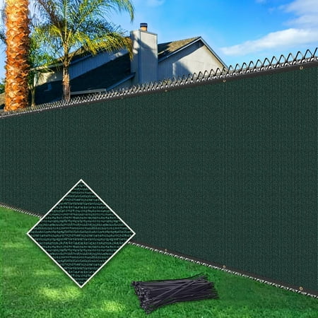 NAWAY 6 X39 Custom Size Privacy Screen Fence Heavy Duty Fencing Mesh Shade Net Cover for Wall Garden Yard Backyard Dark Green (We Make Customized)