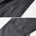 thumbnail image 4 of VSSSJ Men's Cargo Pants Stretch Waist Relaxed Fit Cotton Multiple Pockets Straight Leg Outdoor Casual Work Hiking Pants Dark Gray XXXL, 4 of 7