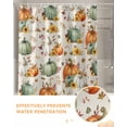 thumbnail image 6 of Fall Vintage Green Orange White Pumpkin Patch Shower Curtain Set ，Waterproof Fabric Shower Curtains Shower Curtains for Bathroom,Bathroom Decor 54x"78", 6 of 7