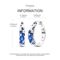thumbnail image 3 of NARMO Original 925 Sterling Silver Hoop Earrings Blue AAA CZ Secret Stars for Women Jewelry Gift, 3 of 6