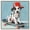 Silver Frame, variant on Dalmatian Skateboard Canvas Kids Art Prints by Art Remedy, Silver Frame, 40" x 40"