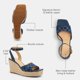 thumbnail image 3 of Espadrille Wedge Platform Coach para mujer, color azul oscuro, talla 7.5, 3 of 5