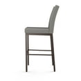 thumbnail image 3 of Amisco Perry 26 In. Counter Stool - Taupe Grey Faux Leather / Dark Brown Metal, 3 of 9