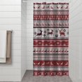 thumbnail image 2 of Red Christmas Deer and Snowflake Pattern Shower Curtain 36"x72" ,Bathroom Decorative Shower Curtains Set with 12 Hooks,Modern Waterproof Washable Shower Curtain, 2 of 6