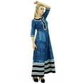 thumbnail image 5 of Phagun Women Blue Anarkali Printed Kurti Ladies Cotton Indian Casual Clothing-12, 5 of 7