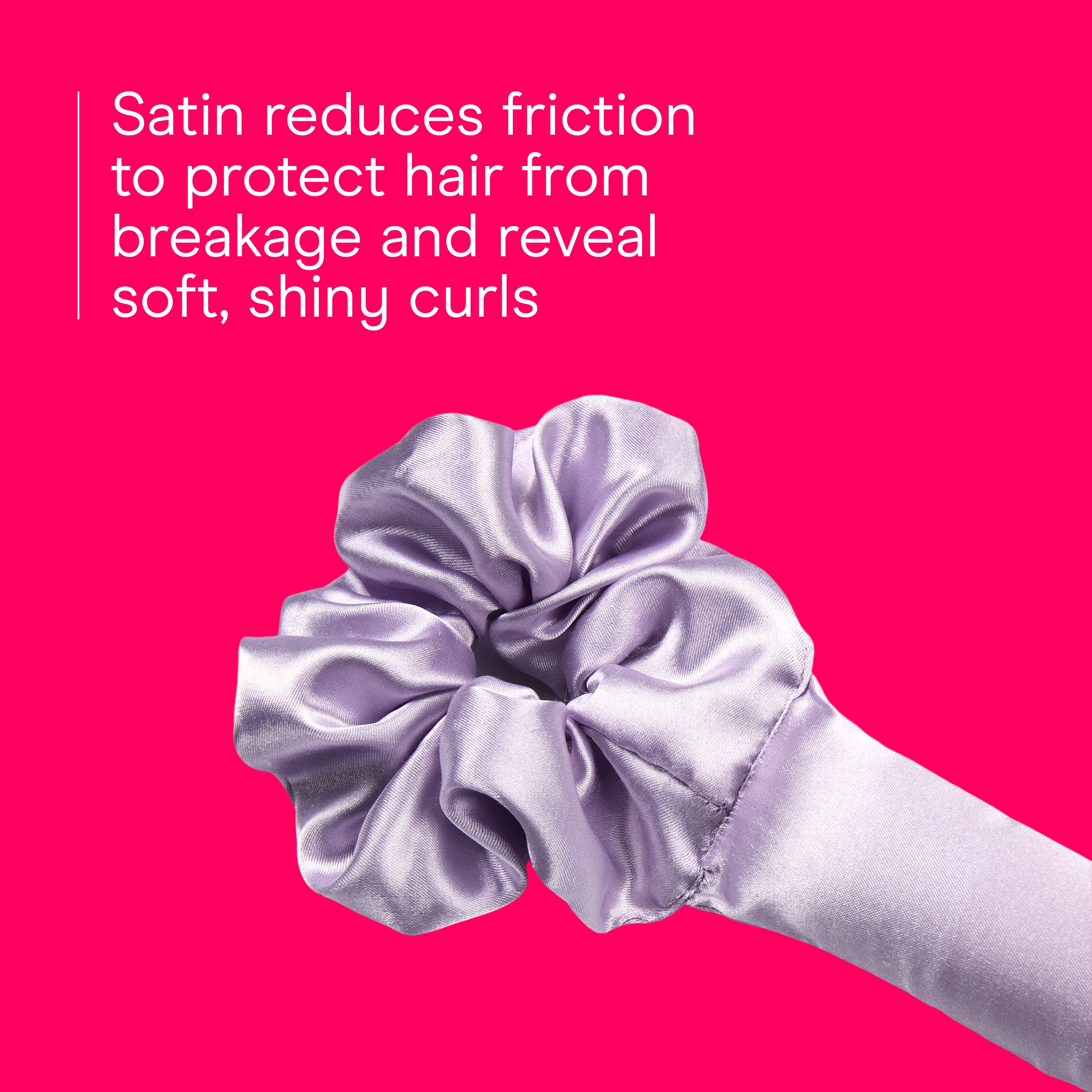Conair Satin Scrunchie Heatless Hair Curler for Overnight Frizz-Free Curls, 1 Count