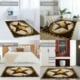 thumbnail image 3 of Western Texas Star Vintage Style Stars On Wood Panel Print Rustic Soft Comfy Area Rugs Carpet Suitable for Living Room Kitchen Bedroom Laundry Room Home Decorations 59"x71", 3 of 7
