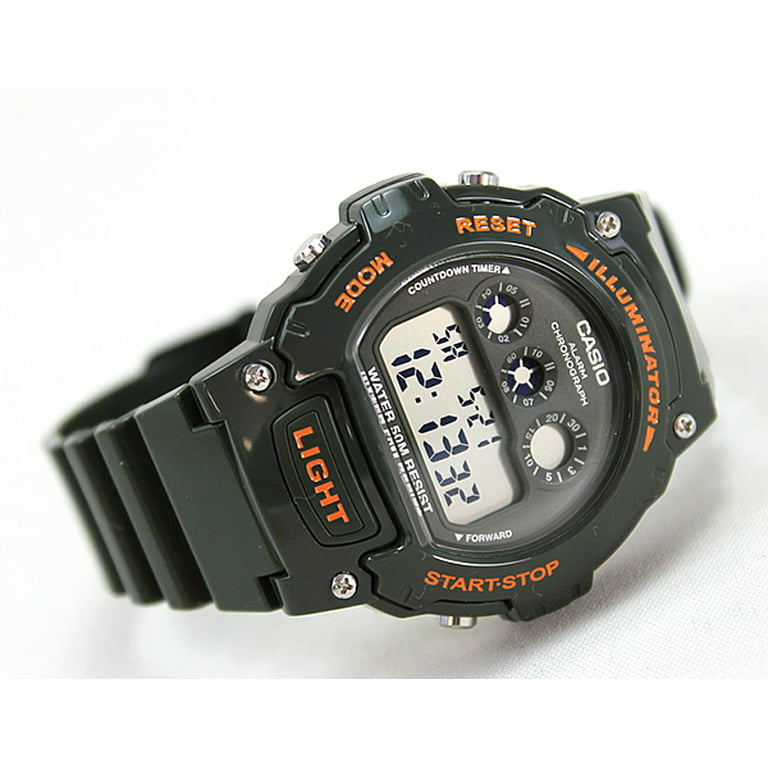 W-214HC-3AVCF Black Chronograph Watch -