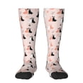 thumbnail image 2 of Picia Women Crew Soft Moisture-wicking Socks White And Black Rabbit Pattern Design Cotton Socks, One Size fit All, 2 of 9