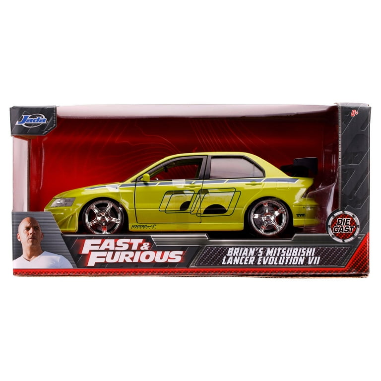 Buy Jada Toys Fast & Furious 1:24 Brian's Mitsubishi Lancer Evolution VII  Die-cast Car, Toys for Kids and Adults, Lime Green (99788) Online at  desertcartINDIA