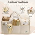 thumbnail image 4 of Baby Diaper Caddy Organizer for Changing Table, Baby Basket for Diapers, Portable Nursery Storage Basket, 4 of 10