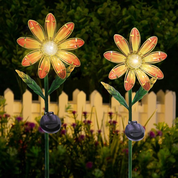 Solar Flowers Lights Outdoor Garden Waterproof,Sunflower Decorative Lights for Outdoor Decor(1