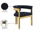 thumbnail image 2 of Meridian Furniture Romeo Navy Boucle Fabric Dining Chair (Set of 2), 2 of 8