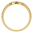 thumbnail image 5 of 0.1725 ctw Wedding Band for Women - 18K Yellow Gold Simulated Champagne Diamond Stackable Eternity Ring, 5 of 6