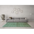 thumbnail image 3 of Ahgly Company Indoor Round Oriental Light Blue Industrial Area Rugs, 7' Round, 3 of 4