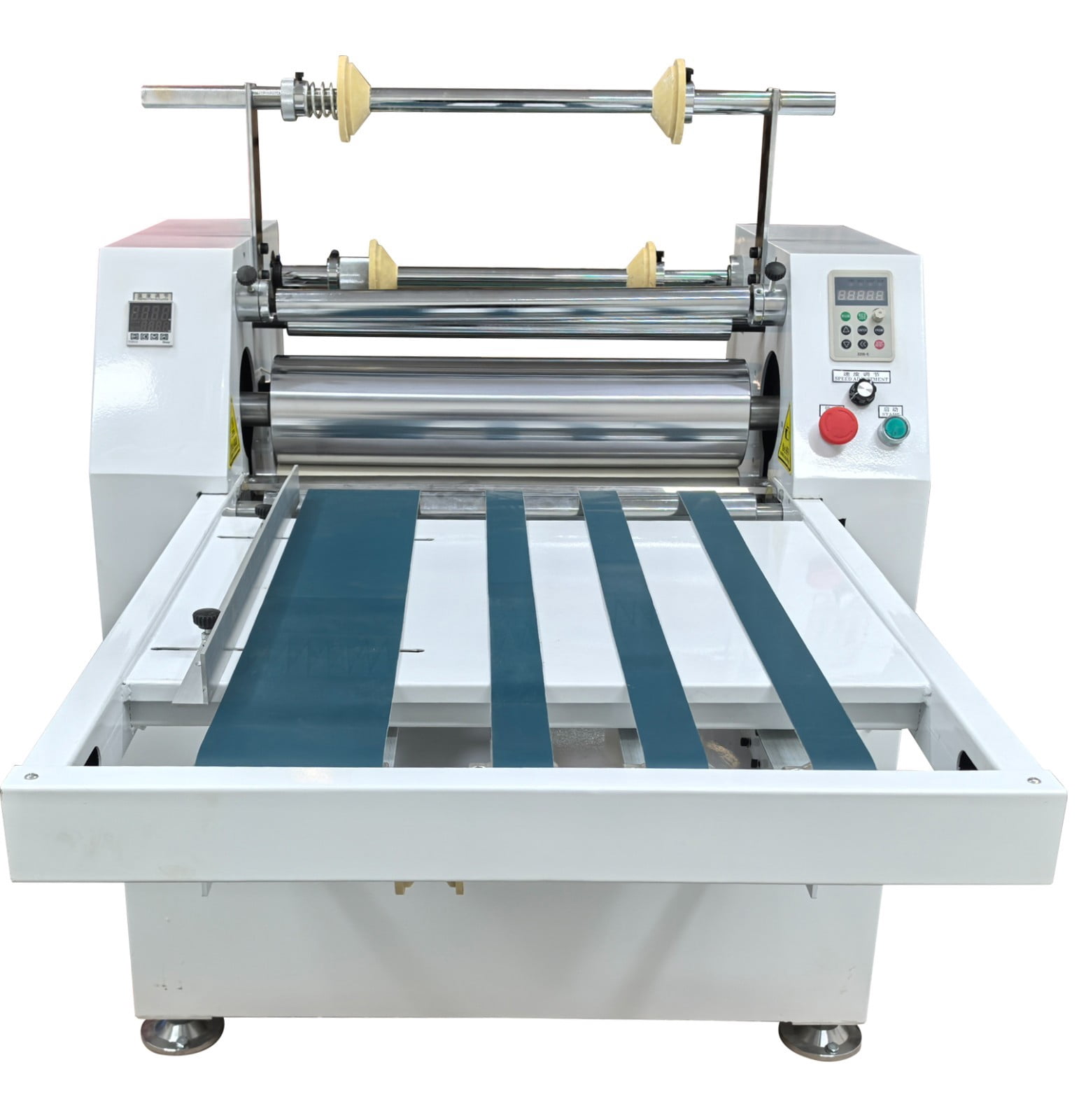 17.72in Steel Roller Thermal Laminator with Conveyor Belt Winding Mechanism