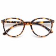 thumbnail image 2 of Oversized Classic Round Reading Glasses men Retro Eyeglasses Frame Women Flexble Spring Hinge Comfort Wear Amplifier C2C2 Demi Demi +250, 2 of 6