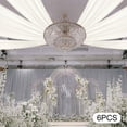 thumbnail image 3 of 6 Panels 5x15ft Premium Chiffon Ceiling Curtain Drapes Wedding Party Decoration Beige, 3 of 12