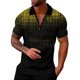 thumbnail image 1 of Camisas s Para Hombre Manga Larga Camisa informal de manga corta con cuello vuelto y cremallera con estampado informal para hombre (Yellow, XL), 1 of 5