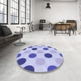 thumbnail image 4 of Ahgly Company Machine Washable Indoor Rectangle Transitional Periwinkle Purple Area Rugs, 3' x 5', 4 of 7