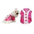 thumbnail image 1 of Pink Chinese Cutie Dog Costume Traditional Asian Dress Fabric Woven Buttons (Size 2), 1 of 1