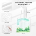 thumbnail image 4 of YFYANG Reusable Cotton Canvas Tote Shopping Bag, Green Spring Washable Portable Grocery Bag for Daily Travel, 4 of 8