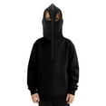 thumbnail image 5 of Fshinging Boys Girls Balaclava Hoodies Sweatshirts Kids Solid Color Half Zip Pullover With Pocket Thumb Hole Long Sleeve Outdoor Fall Winter Clothes, 5 of 9