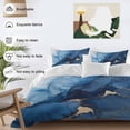 thumbnail image 3 of Abstract Art Duvet Cover Set Twin Size, Blue Marble Gold Cracks Texture Rock Modern 4 Piece Soft Microfiber Bedding Set with 1 Duvet Cover, 1 Flat Sheet, 2 Pillowcases, 3 of 9