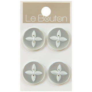 Le Bouton Black 7/16 Gem Shank Buttons, 5 Pieces 