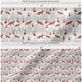 thumbnail image 2 of Soimoi White Cotton Cambric Fabric Cedar Tree & Fox Animal Printed Craft Fabric by the Yard 42 Inch Wide, 2 of 7