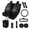 Black - Eye Clock Rose, variant on LedBack Eagle Print 13Pcs Car Interior Cover Set for Men Women Universal Car Front Rear Seat Covers with Steering Wheel Cover Safety Belt Pads Trash Bag Cup Coasters Keychain for Most Cars