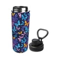thumbnail image 2 of Haiem Butterflies Of The Starry Sky Printed Sports Insulated Kettle 18oz stainless steel kettle Leak-proof Water Bottle,Double-wall Insulated Bottle for Travel,Sports,Fitness, 2 of 7