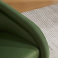 thumbnail image 4 of Lunale Swivel Accent Barrel Chair with Plush Pillow, 360 Degree Modern Pumpkin-Shaped Armchair for Living Room, Green Velvet, 4 of 5