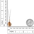 thumbnail image 2 of Gem Stone King 925 Silver and 10K Yellow Gold Pendant with Chain Tiger Eye Moissanite (7.06 Cttw), 2 of 4