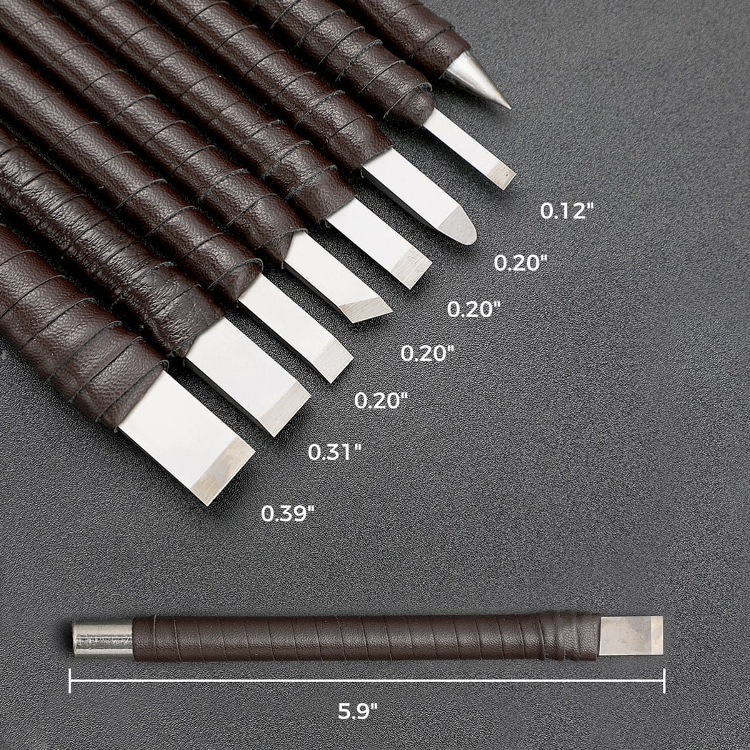 KUNLIYAOI Professional 3/8/10Pcs Tungsten Steel Stone Carving Hand Tools  Set Stone Carving Chisel Set Woodworking Carving Tool