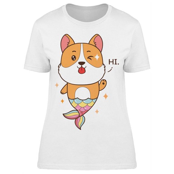 Corgi Mermaid T-Shirt Women -Image by Shutterstock, Female 3X-Large