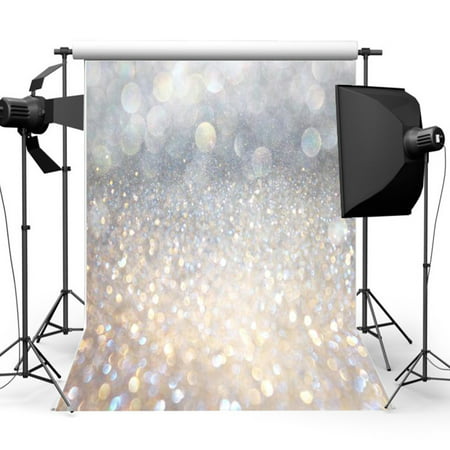 5x7FT Christmas Glitter Photography Vinyl Fabric Backdrop Background Wedding Photo Lighting Studio (Best Lighting For Wedding Photography)