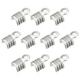 thumbnail image 1 of Lot de 400 Embouts de Cordon Pliables, Embouts de Terminators 3x6mm pour Ruban en Cuir, Ton Rhodié, 1 of 7