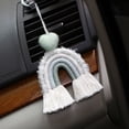 thumbnail image 5 of 1 Uds. Colgante hecho a mano con forma de coche de felpa, joyería decorativa tejida para interiores, 5 of 5