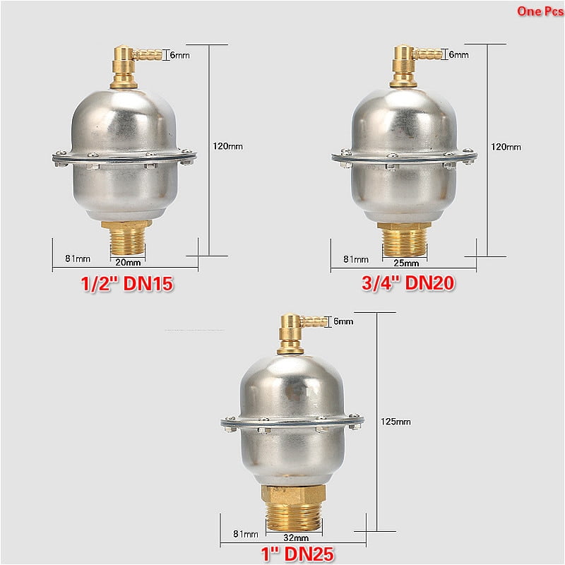 1/2" 3/4" 1" BSP Boiler Air Vent Valve Auto Brass Exhaust Valve