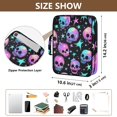 thumbnail image 3 of Haosy Accordion File Organizer Zipper Binder 500 Sheet 6-Tab Expanding File Folder Multi-Pocket 1.2 Inch 3 Ring Neon Skulls and Stars, 3 of 7