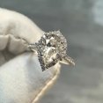 thumbnail image 3 of solitaire jewels 2CT Art Deco Pear Moissanit Halo Engagement Ring For Women, 14K Rose Gold, 3 of 6